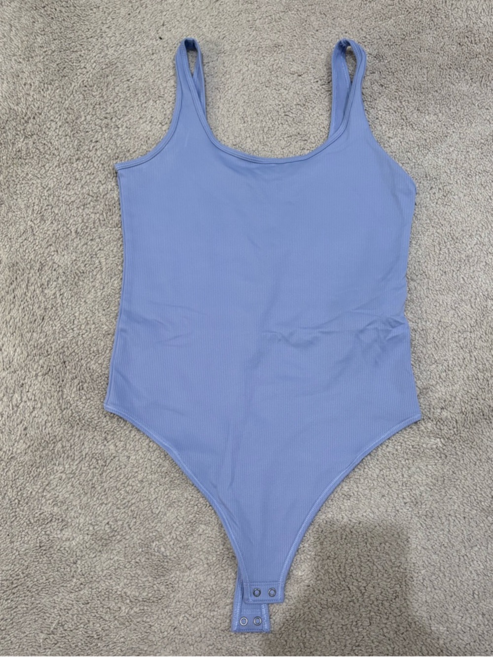 Abercrombie & Fitch Medium Ribbed Light Blue Bodysuit